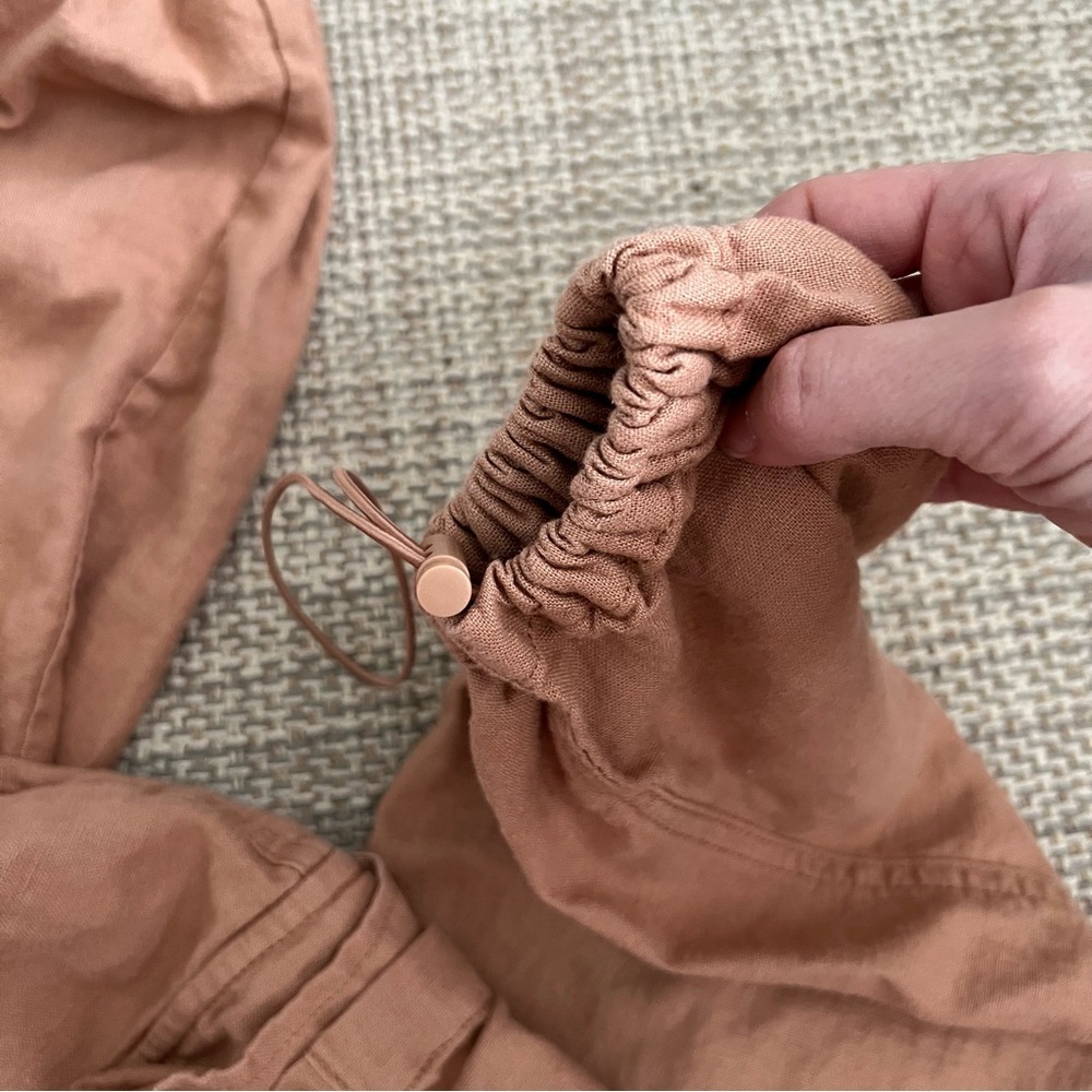Love Tree Mauve/Tan Cargo Harem Drawstring Pants - Picture 4 of 7